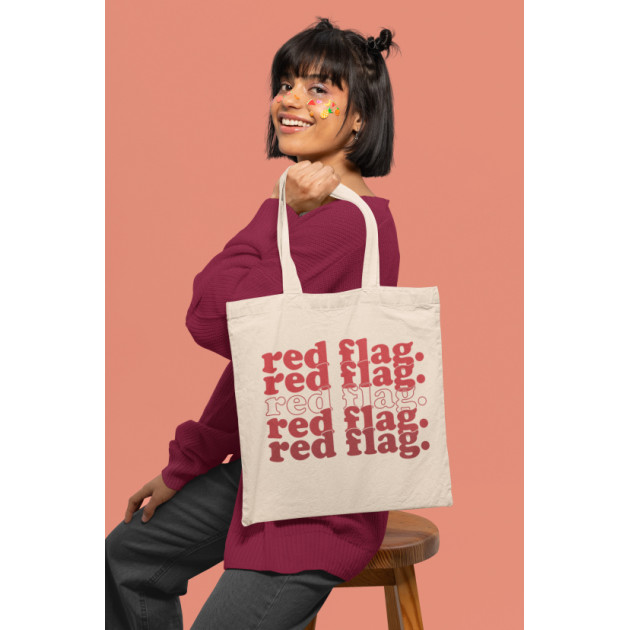 Памучна чанта/Tote Bag "red flag." Памучна чанта/Tote Bag "red flag."