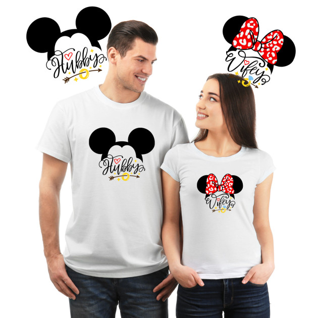 Комплект тениска Mickey Hubby and Minnie Wifey