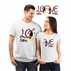 Комплект тениска Mickey and Minnie LOVE 