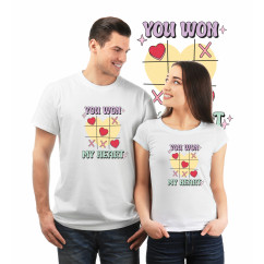 Комплект тениска You won my heart 2 