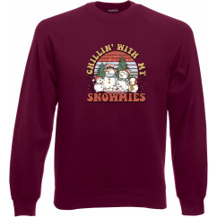 Суитшърт "Chillin' with my Snowmies"