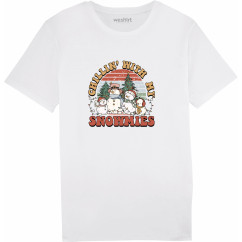 Коледна тениска "Chillin' whit my snowmies"