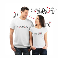 Комплект тениска "You+Me=aWEsome" 
