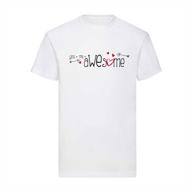 Мъжка тениска "You+Me=aWEsome" 